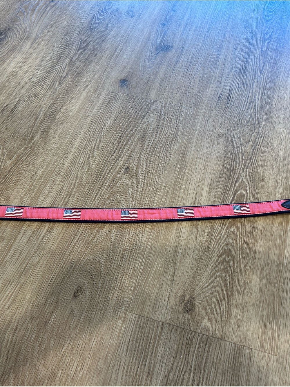 Kids Vineyard Vines Pink Belt with American Flag Embroidery - Picture 6 of 6